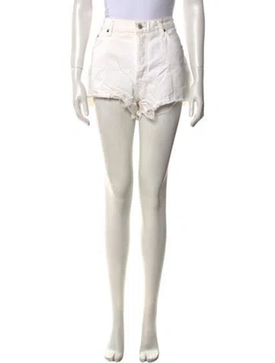 Pre-owned Agolde Mini Shorts In White