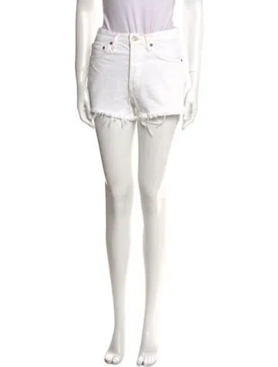 Pre-owned Agolde Mini Shorts In White