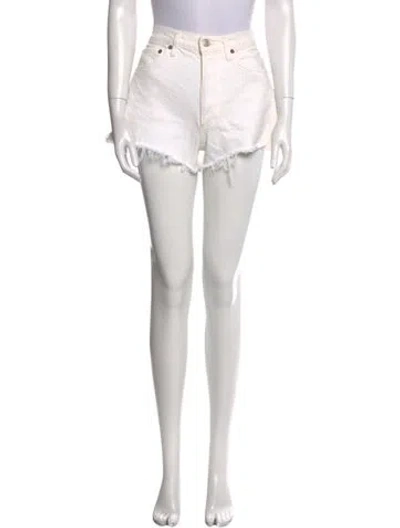 Pre-owned Agolde Mini Shorts In White