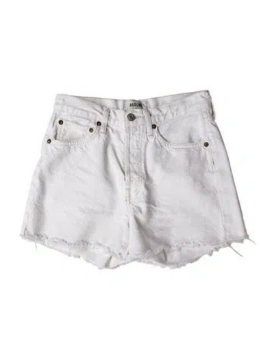 Pre-owned Agolde Mini Shorts In White