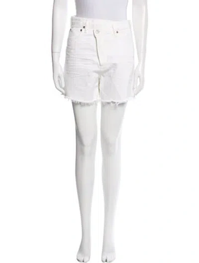 Pre-owned Agolde Mini Shorts In White