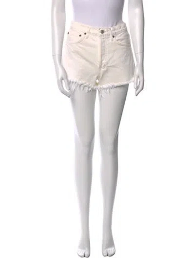 Pre-owned Agolde Mini Shorts In White
