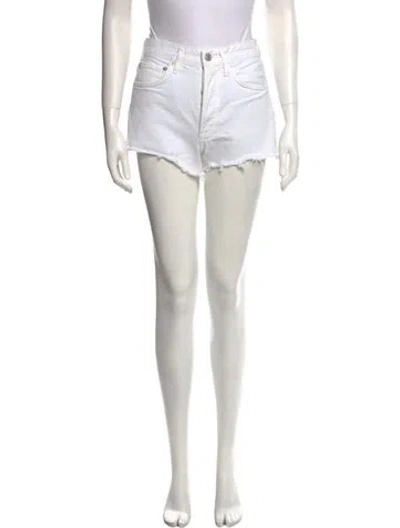 Pre-owned Agolde Mini Shorts In White