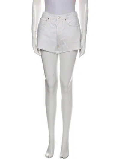 Pre-owned Agolde Mini Shorts In White