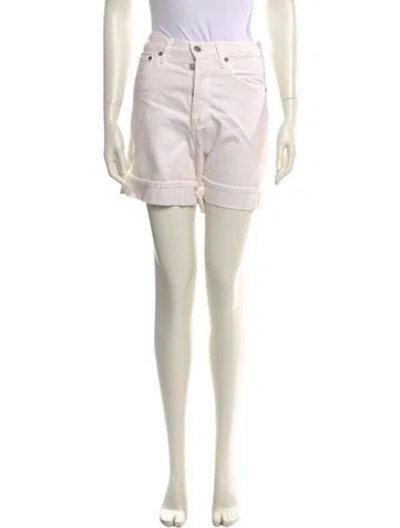 Pre-owned Agolde Mini Shorts In White