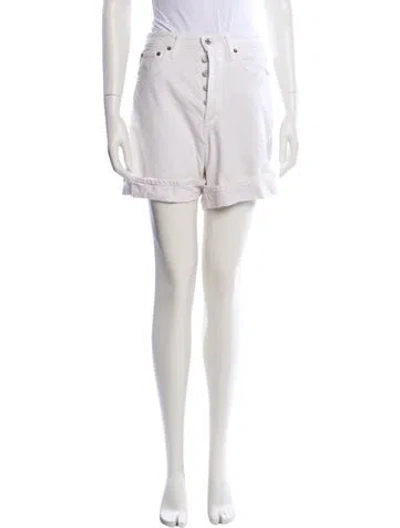 Pre-owned Agolde Mini Shorts In White