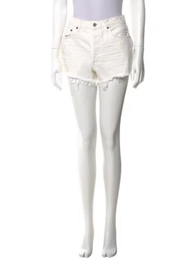 Pre-owned Agolde Mini Shorts In White