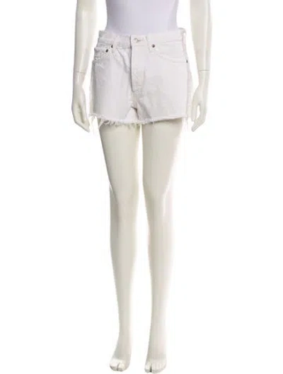 Pre-owned Agolde Mini Shorts In White