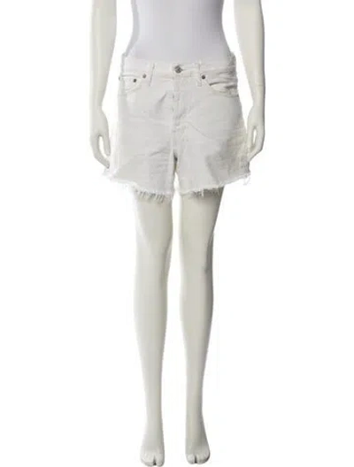 Pre-owned Agolde Mini Shorts In White