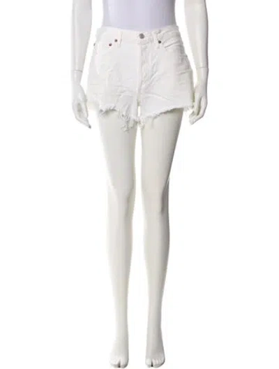 Pre-owned Agolde Mini Shorts In White