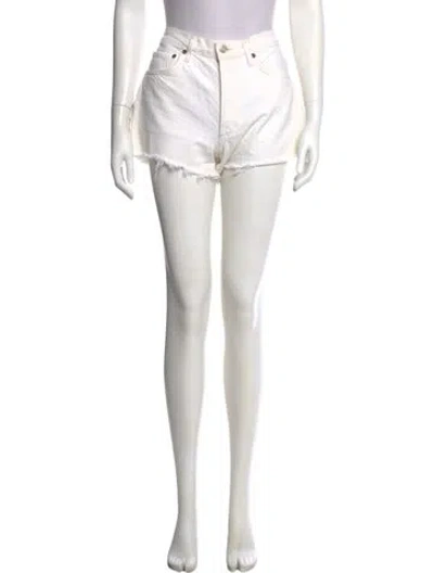 Pre-owned Agolde Mini Shorts In White