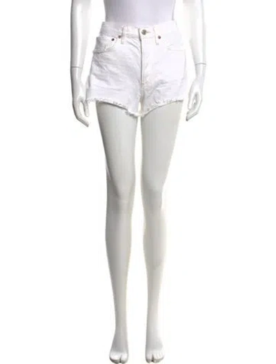 Pre-owned Agolde Mini Shorts In White