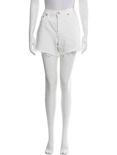 Pre-owned Agolde Mini Shorts In White