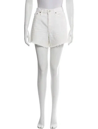 Pre-owned Agolde Mini Shorts In White