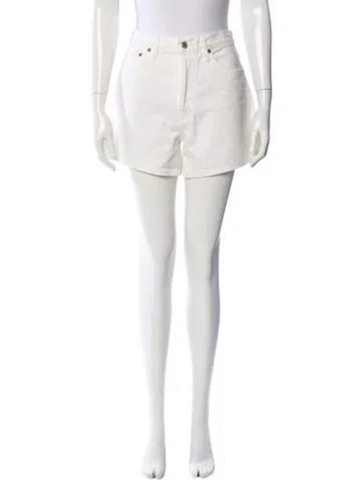 Pre-owned Agolde Mini Shorts In White
