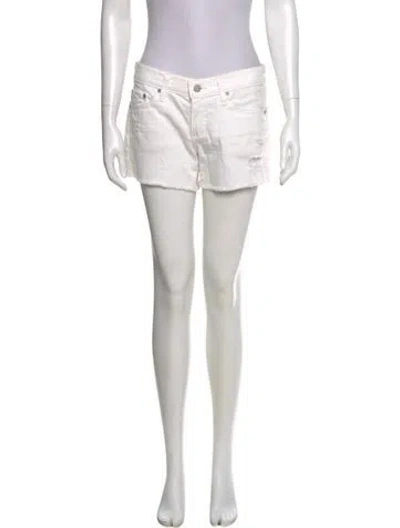 Pre-owned Agolde Mini Shorts In White
