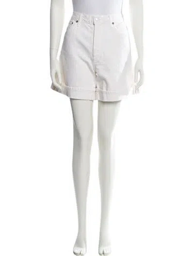 Pre-owned Agolde Mini Shorts In White