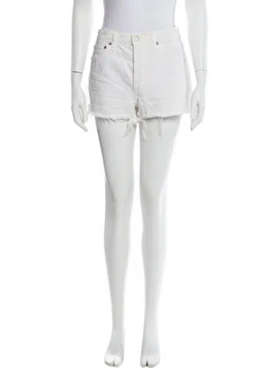 Pre-owned Agolde Mini Shorts In White