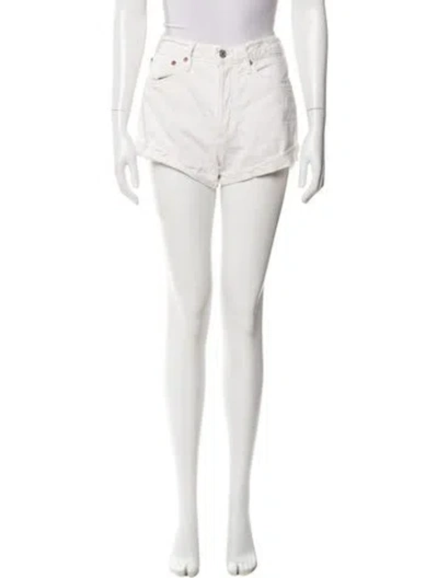 Pre-owned Agolde Mini Shorts In White
