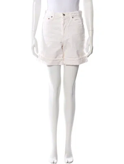 Pre-owned Agolde Mini Shorts In White