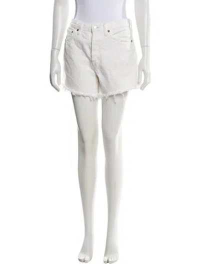 Pre-owned Agolde Mini Shorts In White