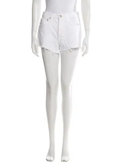 Pre-owned Agolde Mini Shorts In White