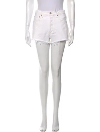 Pre-owned Agolde Mini Shorts In White