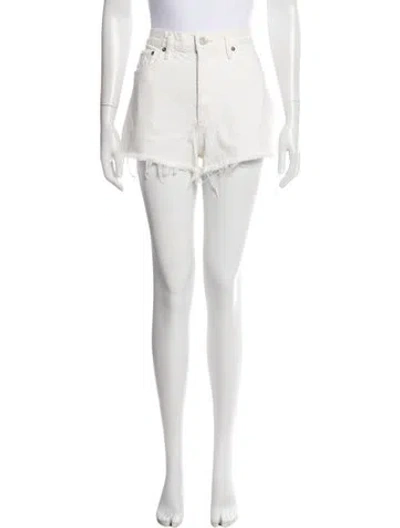 Pre-owned Agolde Mini Shorts In White