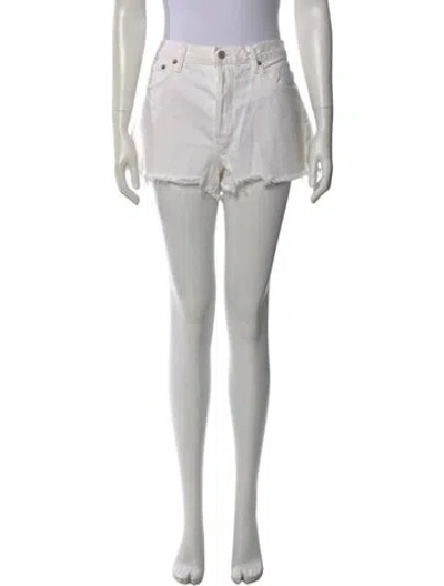Pre-owned Agolde Mini Shorts In White