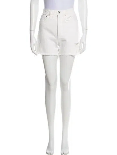 Pre-owned Agolde Mini Shorts In White