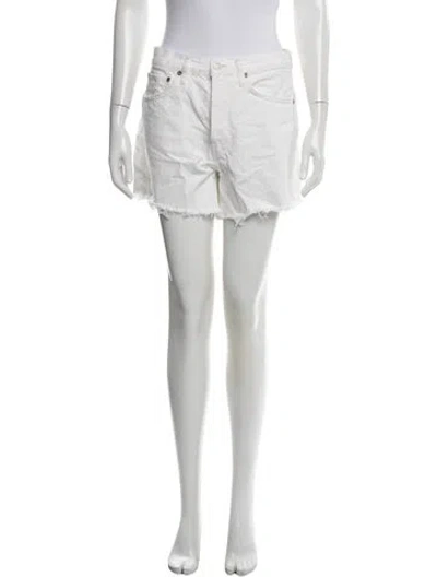 Pre-owned Agolde Mini Shorts In White