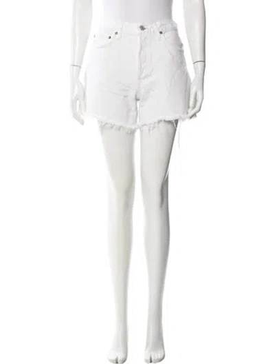 Pre-owned Agolde Mini Shorts In White
