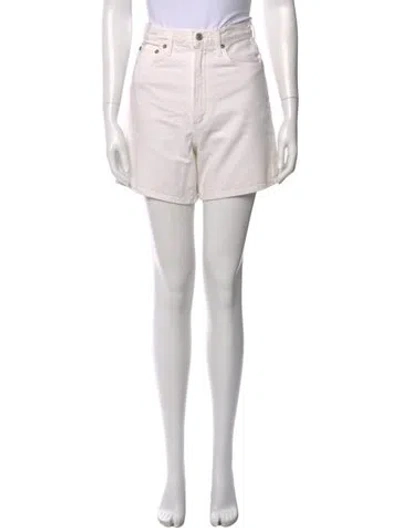 Pre-owned Agolde Mini Shorts In White