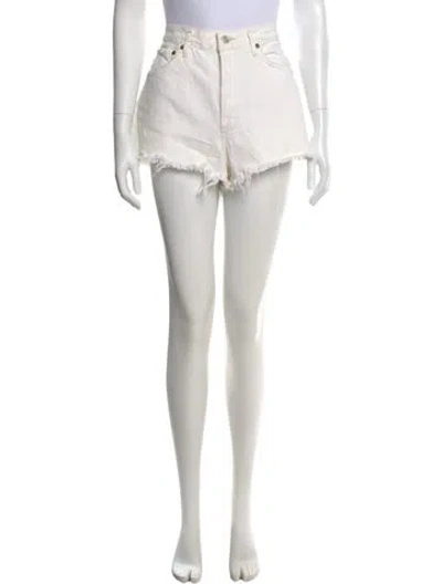 Pre-owned Agolde Mini Shorts In White