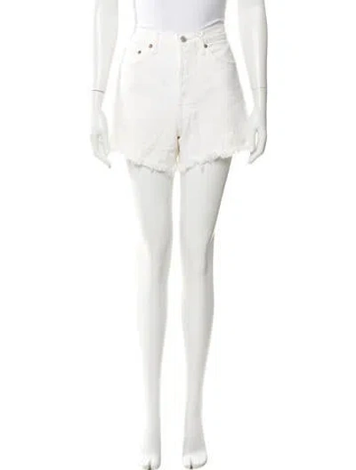 Pre-owned Agolde Mini Shorts In White
