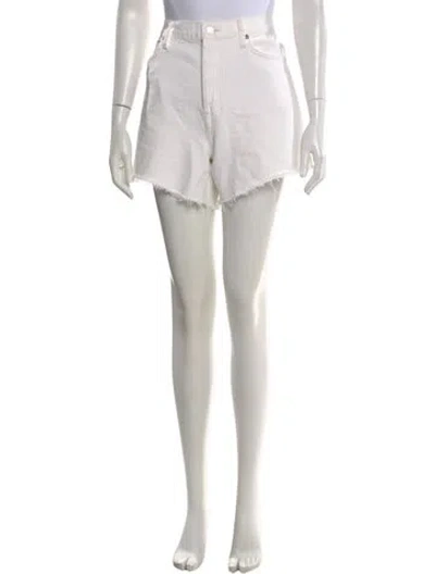 Pre-owned Agolde Mini Shorts In White