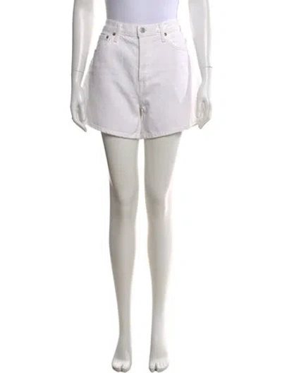 Pre-owned Agolde Mini Shorts In White