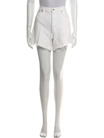 Pre-owned Agolde Mini Shorts In White