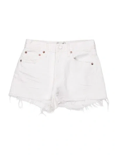 Pre-owned Agolde Mini Shorts In White