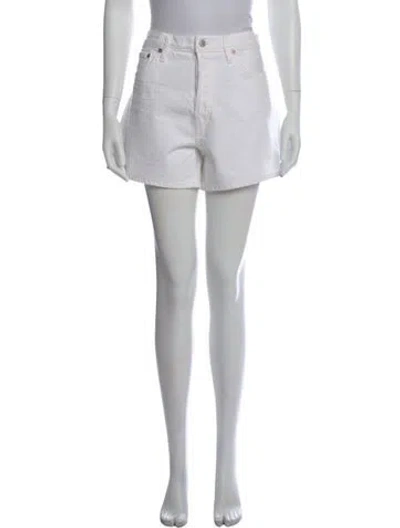 Pre-owned Agolde Mini Shorts In White