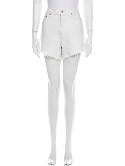 Pre-owned Agolde Mini Shorts In White