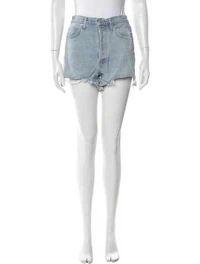 Pre-owned Agolde Mini Shorts In White
