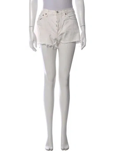 Pre-owned Agolde Mini Shorts In White