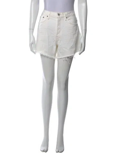 Pre-owned Agolde Mini Shorts In White