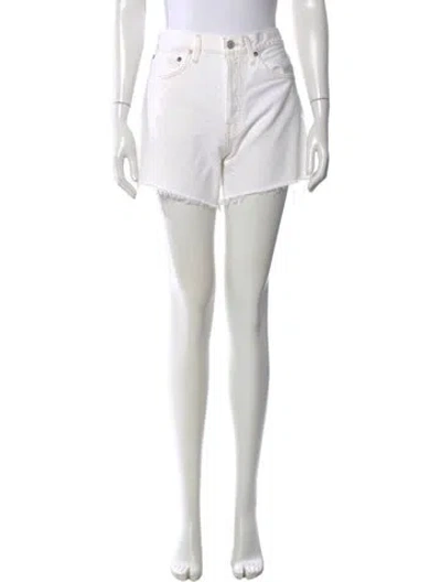 Pre-owned Agolde Mini Shorts In White