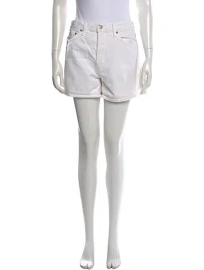 Pre-owned Agolde Mini Shorts In White