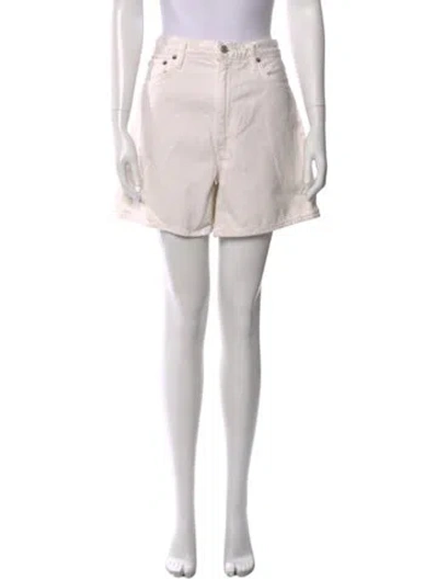 Pre-owned Agolde Mini Shorts In White