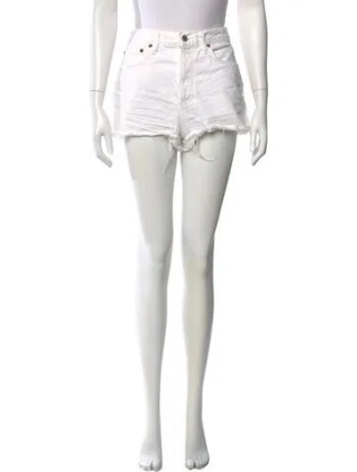 Pre-owned Agolde Mini Shorts In White