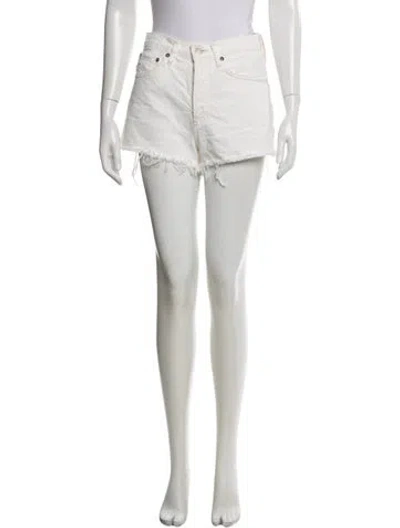 Pre-owned Agolde Mini Shorts In White