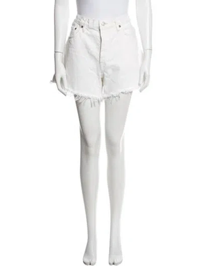 Pre-owned Agolde Mini Shorts In White